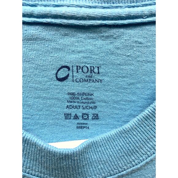 C Port and Company 100% Cotton Blue Frozen At Gobblers Knob T Shirt Size S - Picture 3 of 6